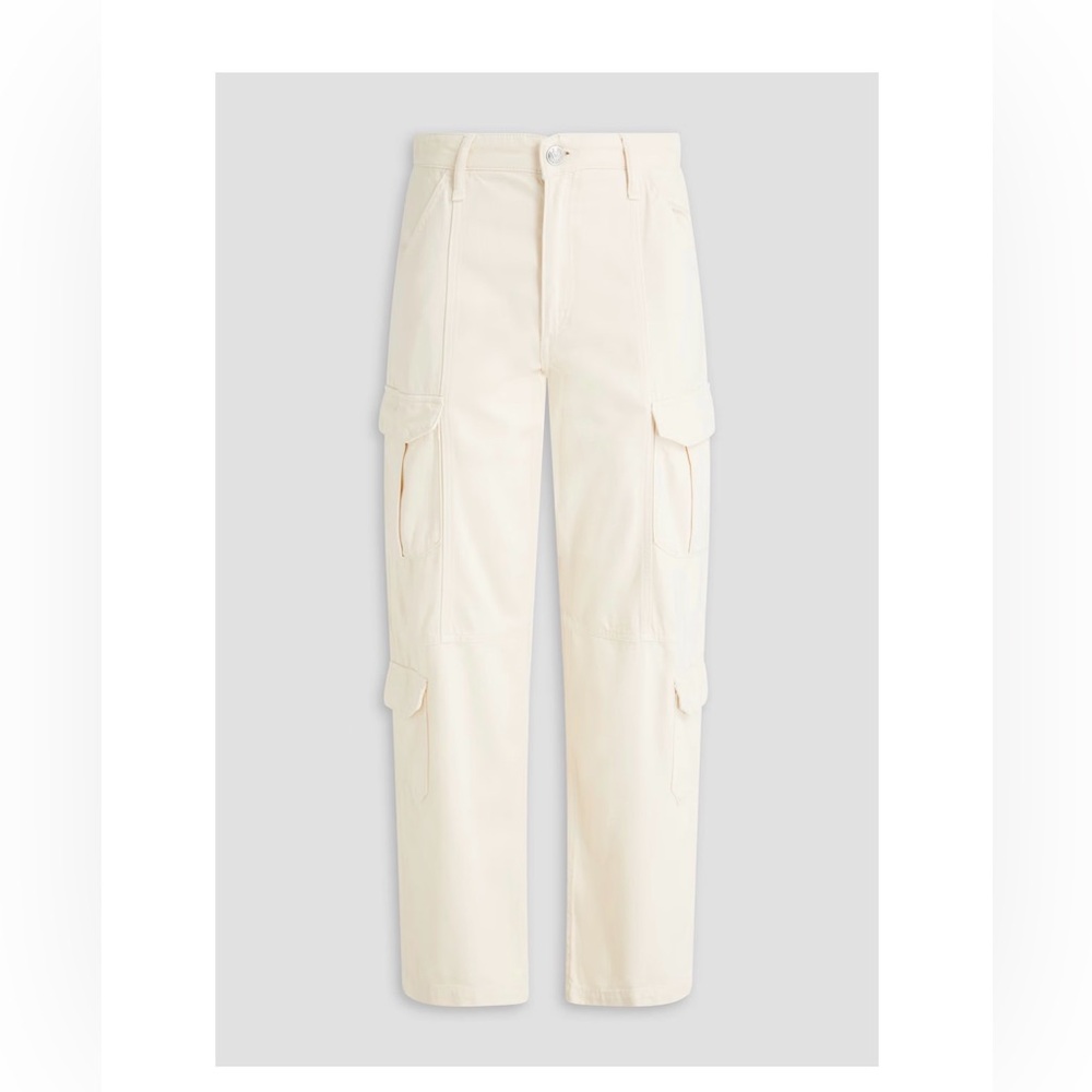 rag & bone Cailyn high-rise cargo jeans Cream women’s size 28 - Picture 2 of 8